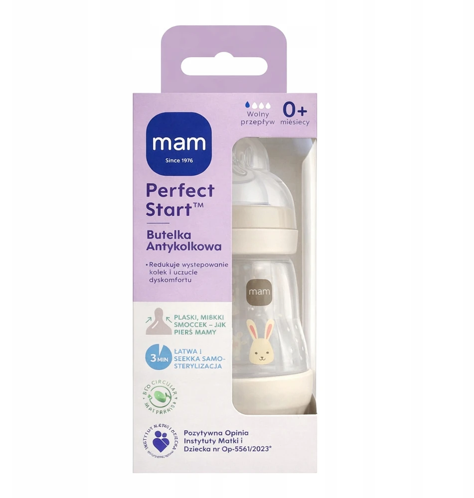MAM 851131 Perfect Start Planet Love buteliukas nuo dieglių 160ml unisex