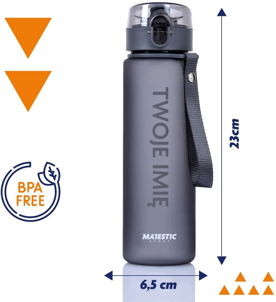 Gertuvė Buteliukas na wodę su nadrukiem imię bidon su imieniem Majestic Sport 560 ml