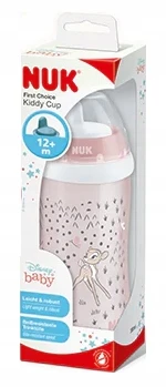 NUK 255649 Puodelis be išsiliejimo KIDDY CUP 300ml. DISNEY BAMBI 12M.