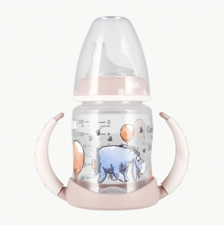 Buteliukas NUK First Choise Donkey, rožinis, 6-18 mėn, 150 ml