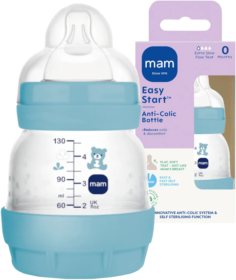 MAM 851070 Perfect Start Planet Love buteliukas nuo dieglių 130ml berniukas
