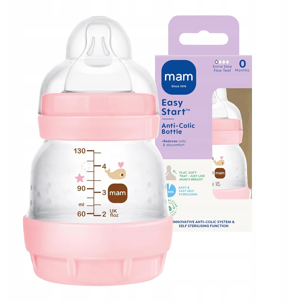 Mam 1100 BUTELIUKAS A/KOL PERFECT START 130ML SEALIFE GIRL