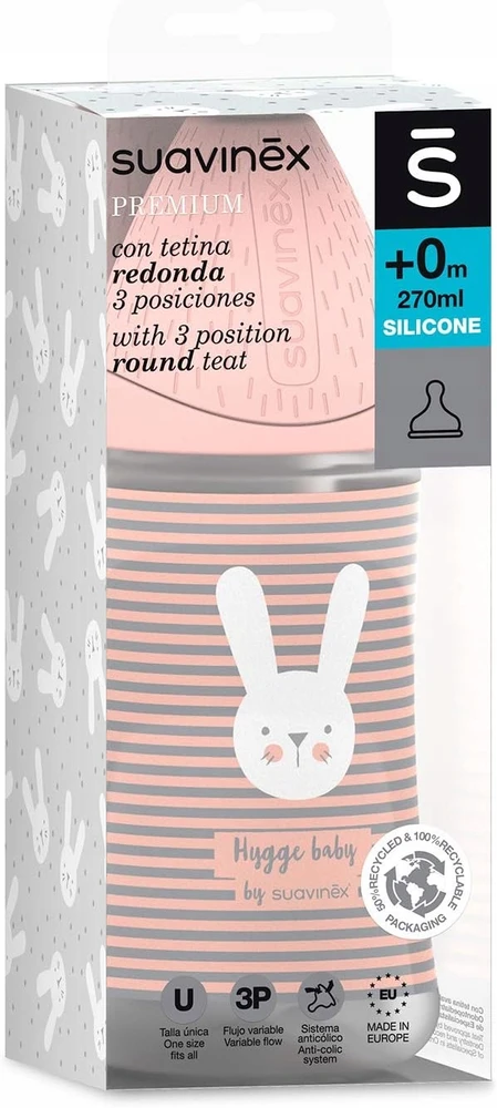 Buteliukas Suavinex 270 ml, Rabbit Rožinė
