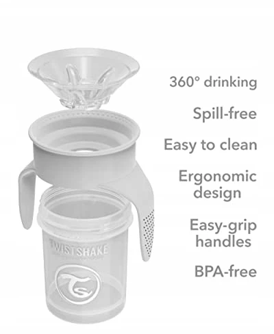Twistshake gertuvė nuo 6mėn. 360°, pilkas 78930