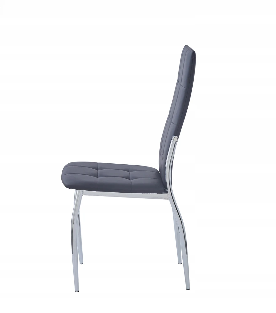 Butopêa Virtuvinė kėdė, PU ekologiška oda, juoda, ergonomiška, chromuotos kojos