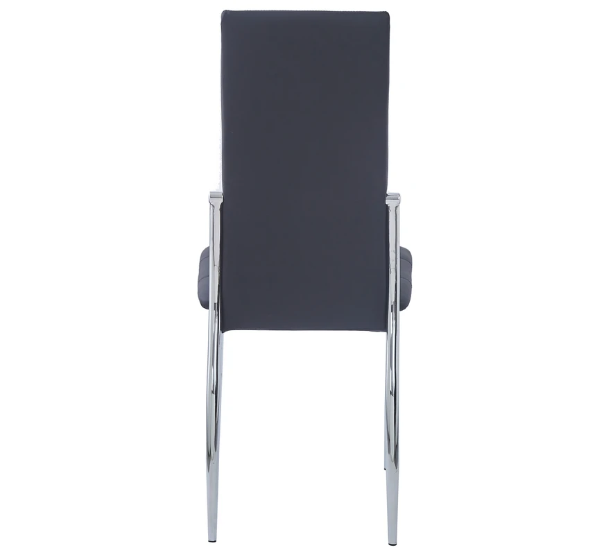 Butopêa Virtuvinė kėdė, PU ekologiška oda, juoda, ergonomiška, chromuotos kojos
