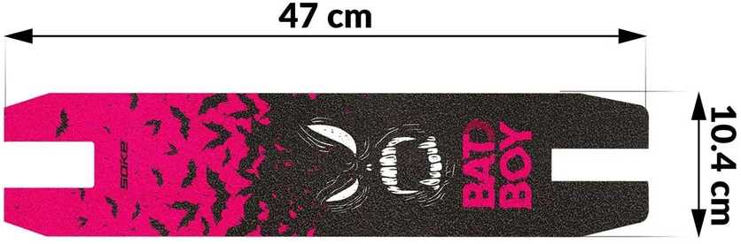 Soke buvo Gripą dengianti švitrinė juosta paspirtukams 47x10.4cm Bat Boy