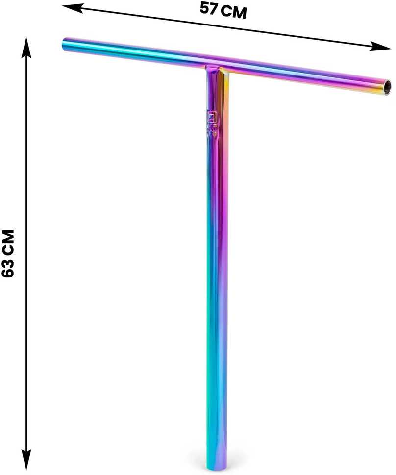 buvo T formos „Soke“ vairas „Neochrome“ 63 cm triukų paspirtukui
