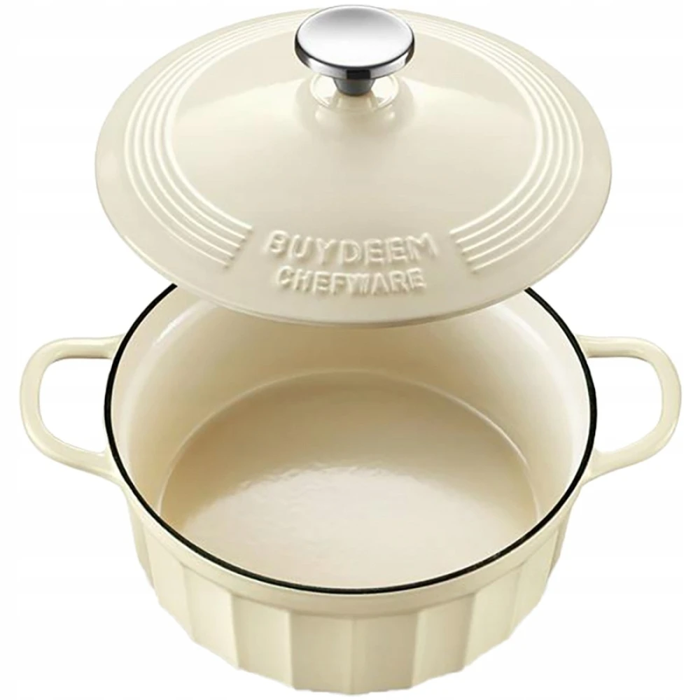 Mellow Yellow Buydeem CP521 emaliuoti ketaus indai 2,9l Pastel Baltas