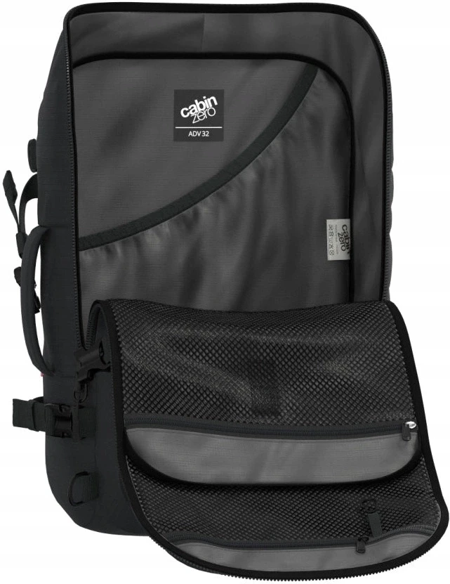 Cabinzero Adv 32 L kuprinė - juoda, kelioninė, miesto