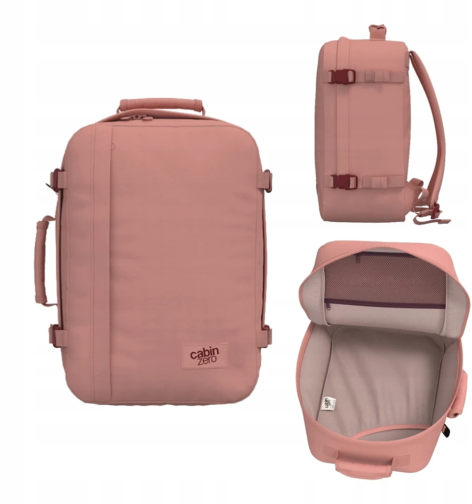 Cabinzero Mini 28l kelioninis rankinio bagažo kuprinė - Macaroon Rožinė