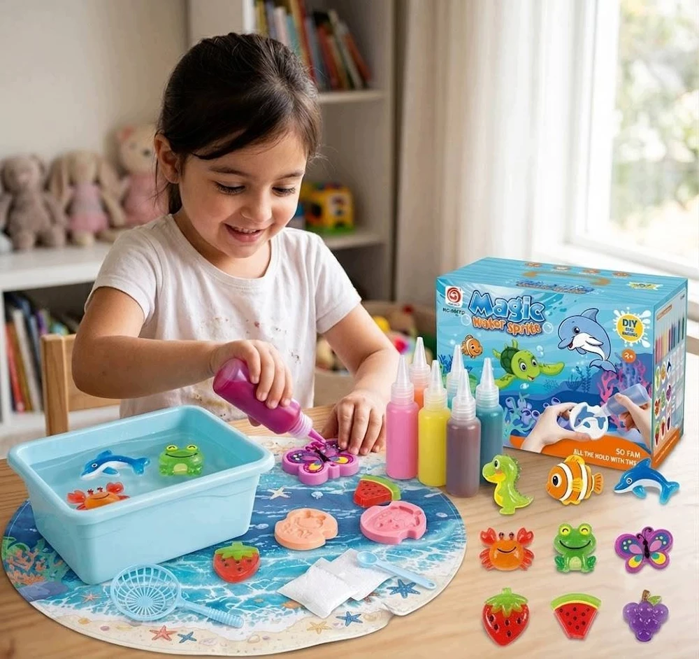 Cabo Kūrybinis vandens gaminimo rinkinys GEL FIGURINES 3D plastikinis molis AQUA 12 COLOR