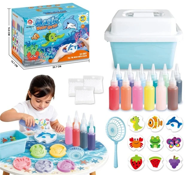 Cabo Kūrybinis vandens gaminimo rinkinys GEL FIGURINES 3D plastikinis molis AQUA 12 COLOR