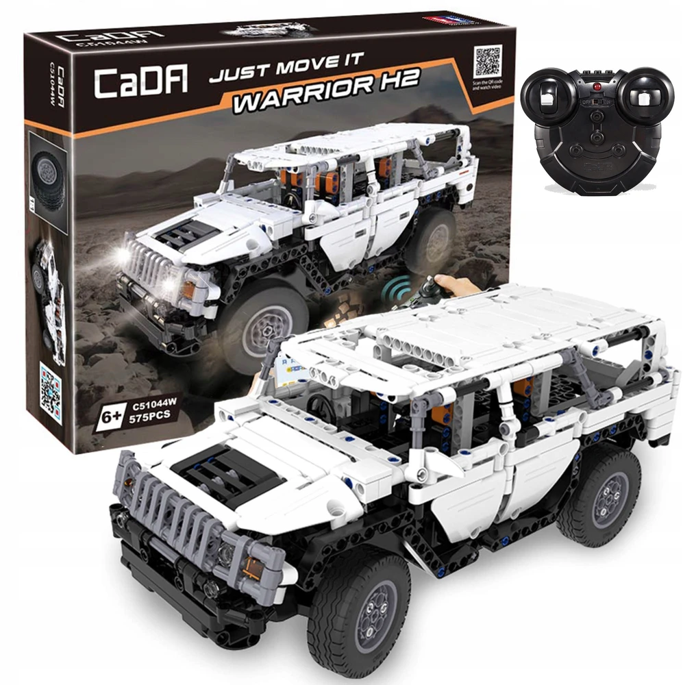 CADA Auto RC Off-Road statybiniai blokeliai 575 vnt. NUOTOLINIO PULTO VALDOMAS 4x4 LED
