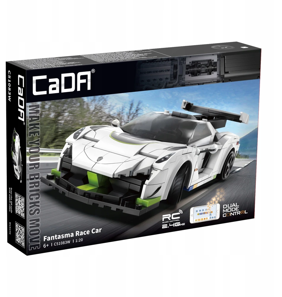 CADA Auto RC racing statybiniai blokai 322 el REMOTE CONTROLLED 1:20