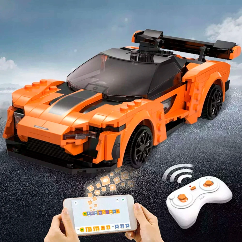 Konstruktorius CaDA Blaze Car C51075W, su RC pultu, 1:20 mastelis (295 dalys)