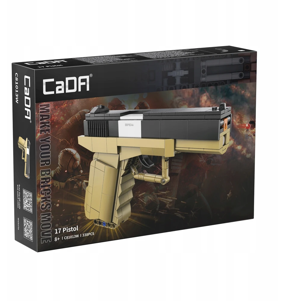 CADA Blocks PISTOL 17 PISTOL 5 SHELLS 338 ELEMENTS REPLIKA