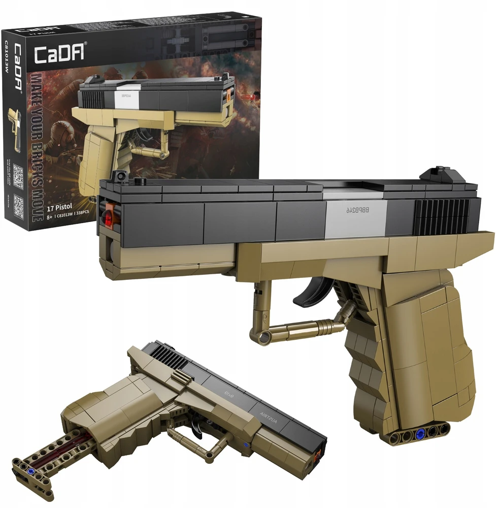 CADA Blocks PISTOL 17 PISTOL 5 SHELLS 338 ELEMENTS REPLIKA