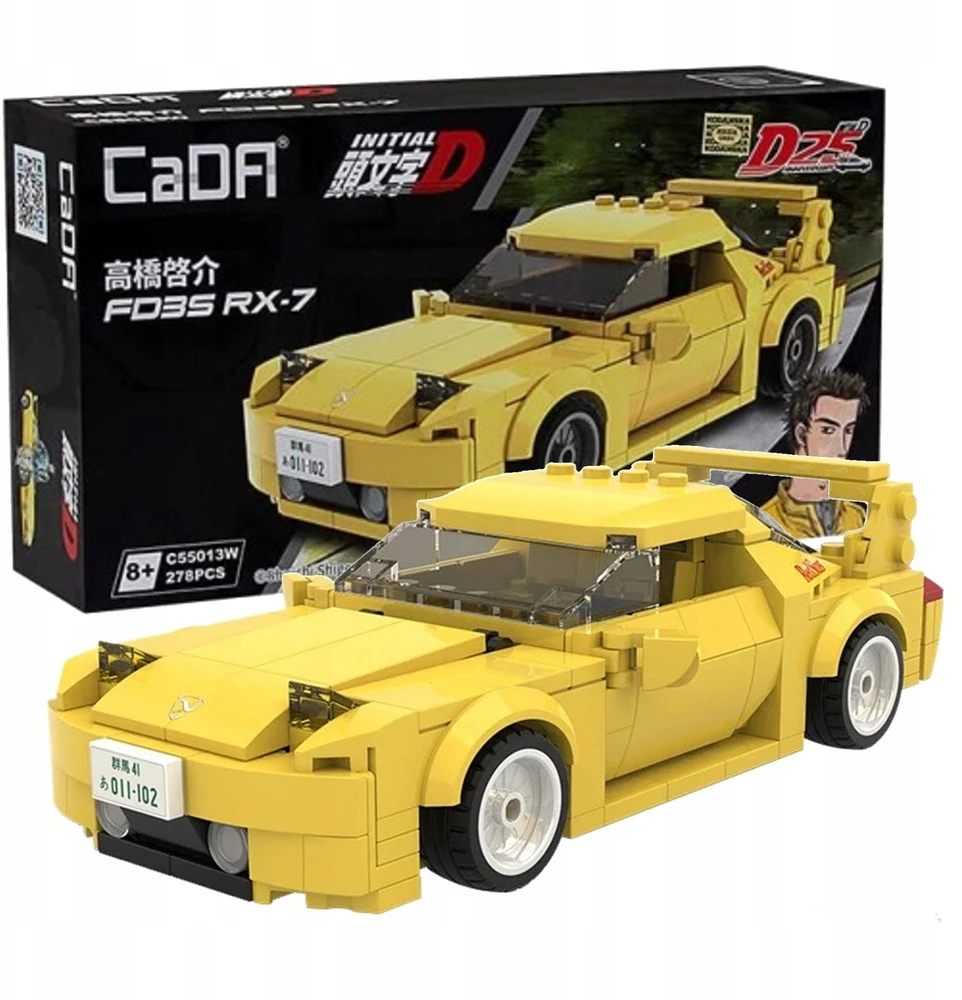 CADA BLOKAI MAZDA FD35 RX-7 INITIAL D MANGA ANIME 278 EL. 1:24 SKAIČIU
