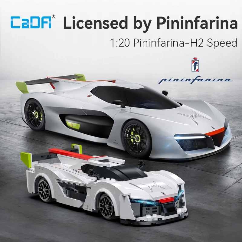 Konstruktorius CaDA Pininfarina H2 Speed C51090W, su RC pultu, 1:20 mastelis (296 dalys)