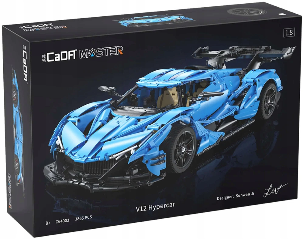 CADA BLOKAI SPORTINIS AUTOMOBILIS 60CM V12 HYPERCAR RACING CAR 3865EL.