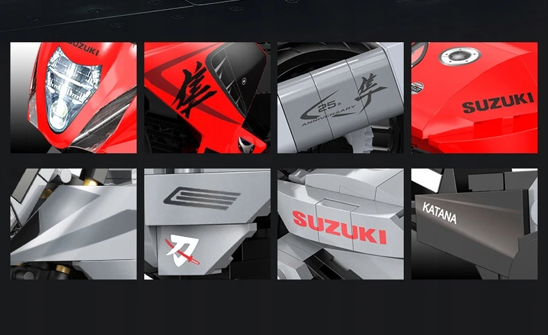 CADA BLOKAI SUZUKI KATANA MOTOCIKLAS 1:12 310 ELEMENTAI
