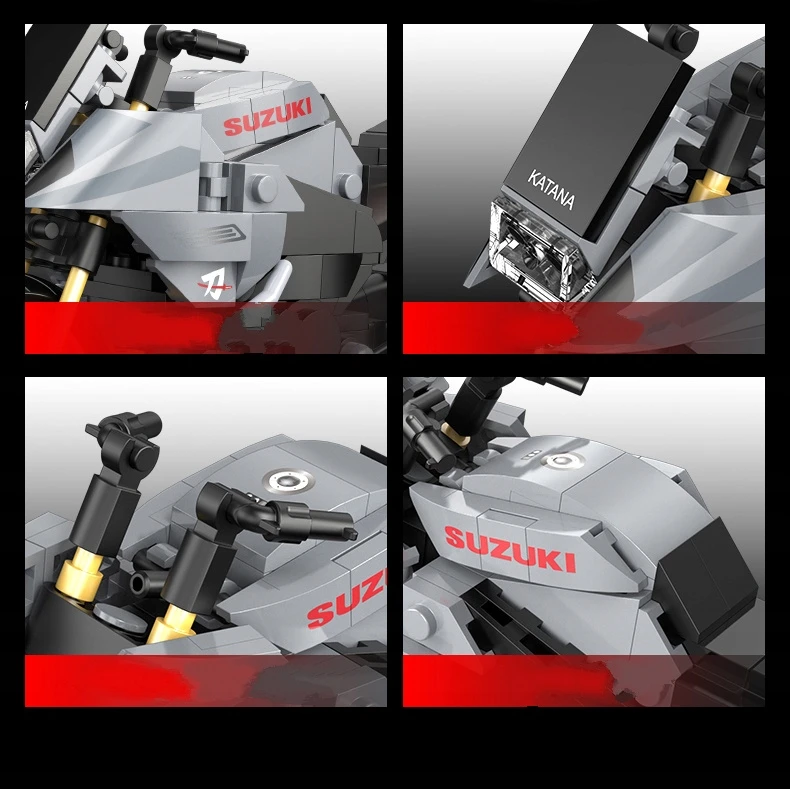 CADA BLOKAI SUZUKI KATANA MOTOCIKLAS 1:12 310 ELEMENTAI