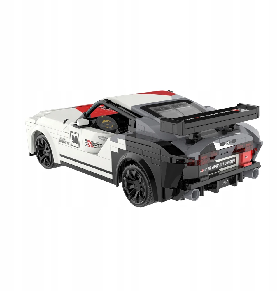 CADA BLOKAI TOYOTA GR SUPRA GT4 1:20 NUOTOLINIO VALDYMO AUTOMOBILIŲ 356 ELEMENTAI.