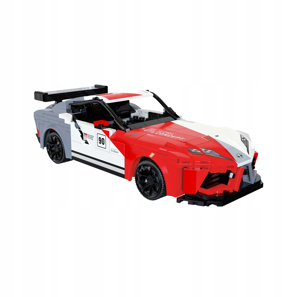 CADA BLOKAI TOYOTA GR SUPRA GT4 1:20 NUOTOLINIO VALDYMO AUTOMOBILIŲ 356 ELEMENTAI.