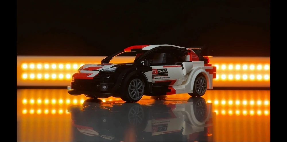 CADA BLOKAI TOYOTA GR YARIS RALLY1 1:20 NUOTOLINIO VALDYMO AUTOMOBILIŲ 330 ELEMENTAI.