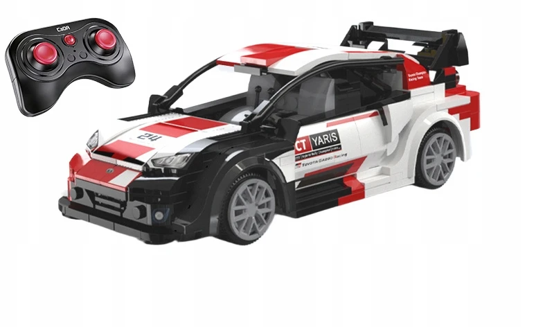 CADA BLOKAI TOYOTA GR YARIS RALLY1 1:20 NUOTOLINIO VALDYMO AUTOMOBILIŲ 330 ELEMENTAI.