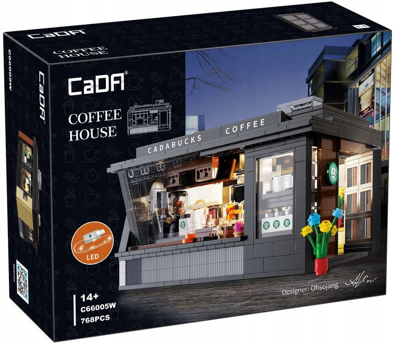 CADA blokeliai CAFE Coffee House LED Building 768 EL C66005W