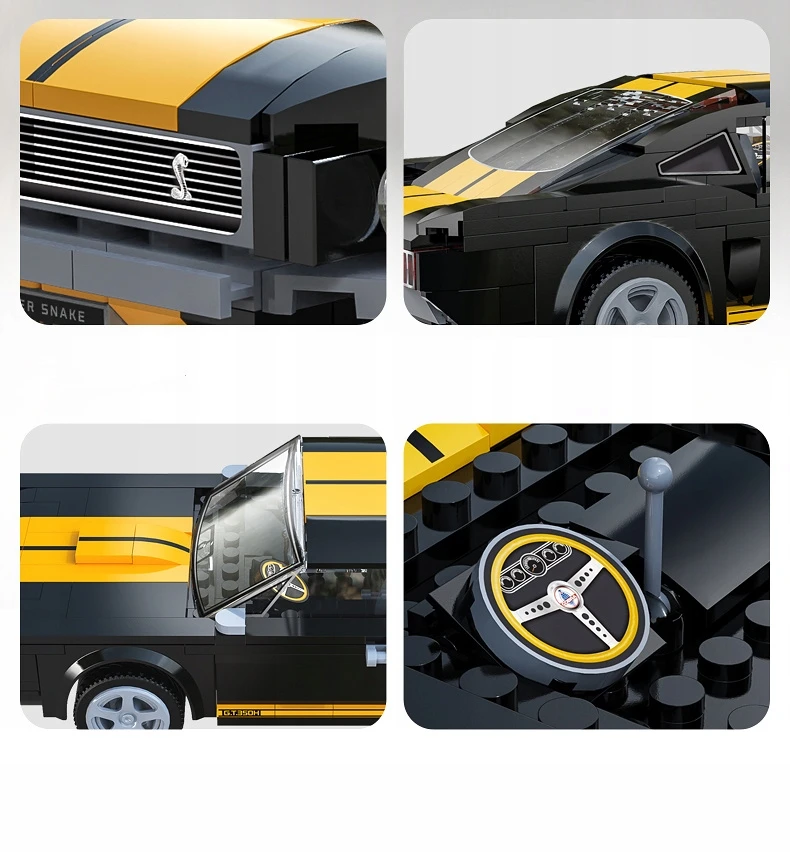 CADA BLOKŲ RINKINYS FORD MUSTANG SHELBY GT 350H NUOTOLINIO PULTO VALDYMAS 291 ELEMENTAS.