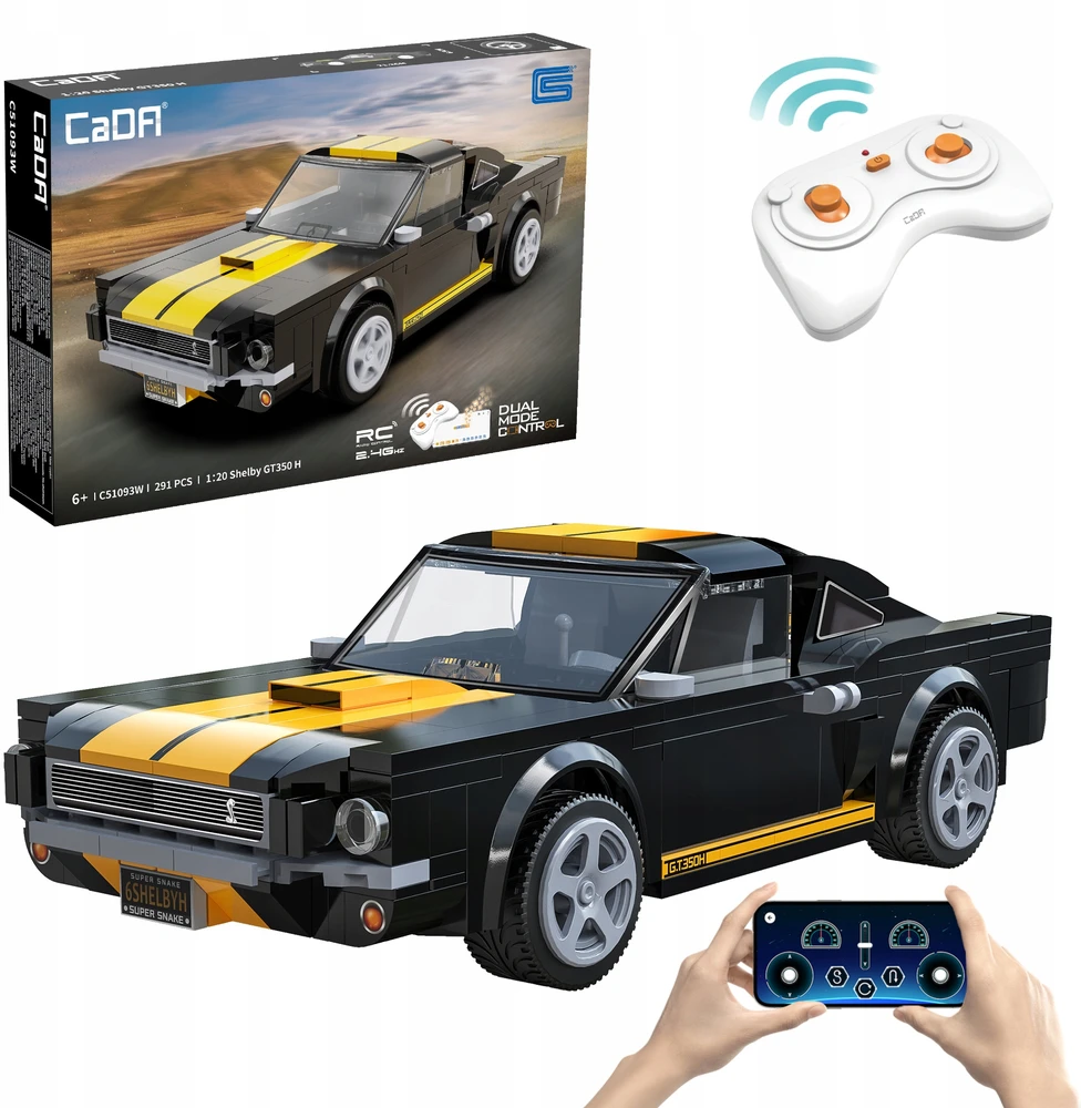 CADA BLOKŲ RINKINYS FORD MUSTANG SHELBY GT 350H NUOTOLINIO PULTO VALDYMAS 291 ELEMENTAS.
