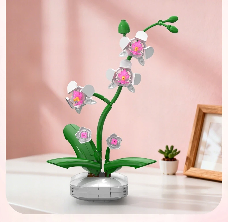 CaDA Floral Art Orchid gėlė vazone 237 el 59028 statybiniai blokeliai
