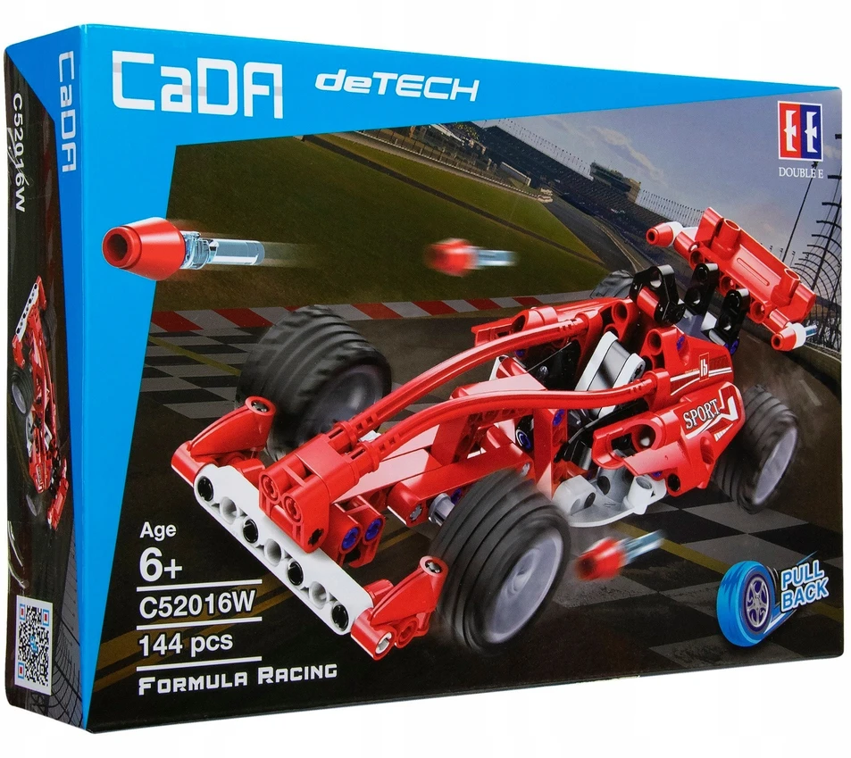 CaDA Formula Racing C52016W lenktyninių automobilių kaladėlės, 144 vnt.