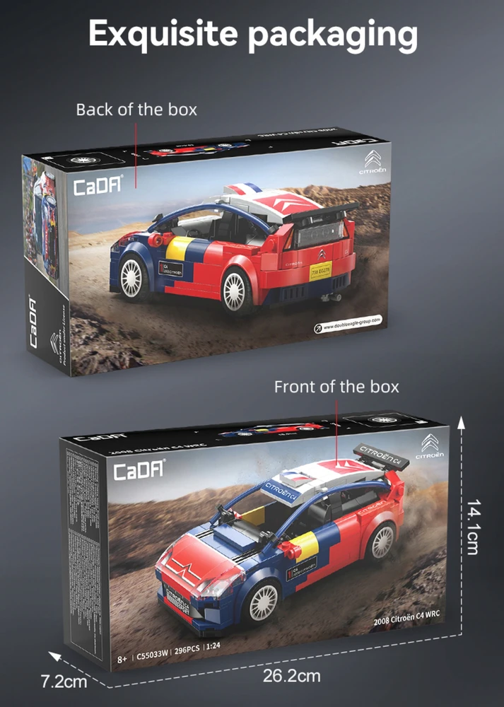 Cada KADA BLOKAI CITROEN C4 WRC 1:24 RALY CAR 296 EL. KONCENTUOJAMAS