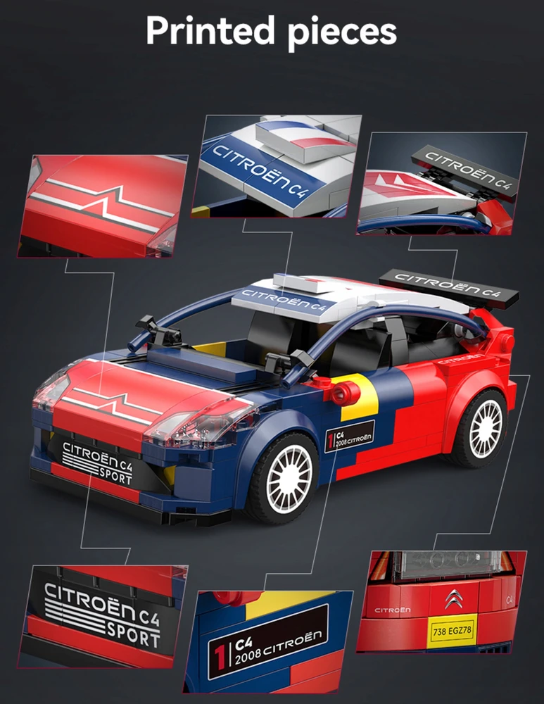 Cada KADA BLOKAI CITROEN C4 WRC 1:24 RALY CAR 296 EL. KONCENTUOJAMAS