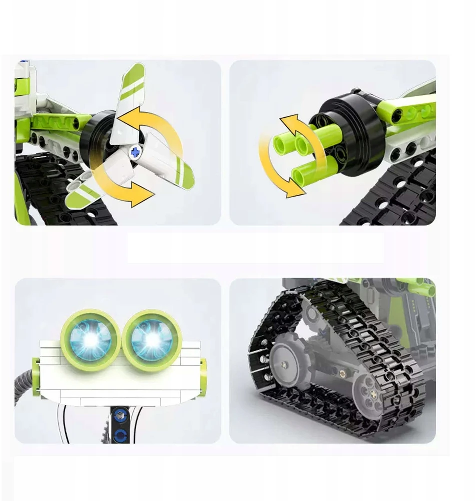 CADA Kaladėlės TECHNIC PROGRAMUOJAMAS ROBOTAS BOTAS 434EL. VALDYMAS SU LED