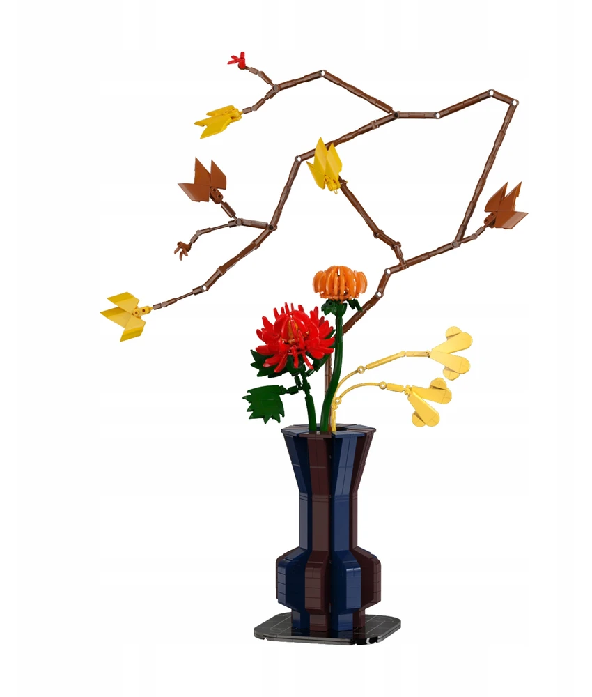 CaDA konstruktoriaus kaladėlės „Gėlės“ – gėlių rinkinys „Floral Art Autumn Ember“, 61 cm, C59025W, 794 detalės