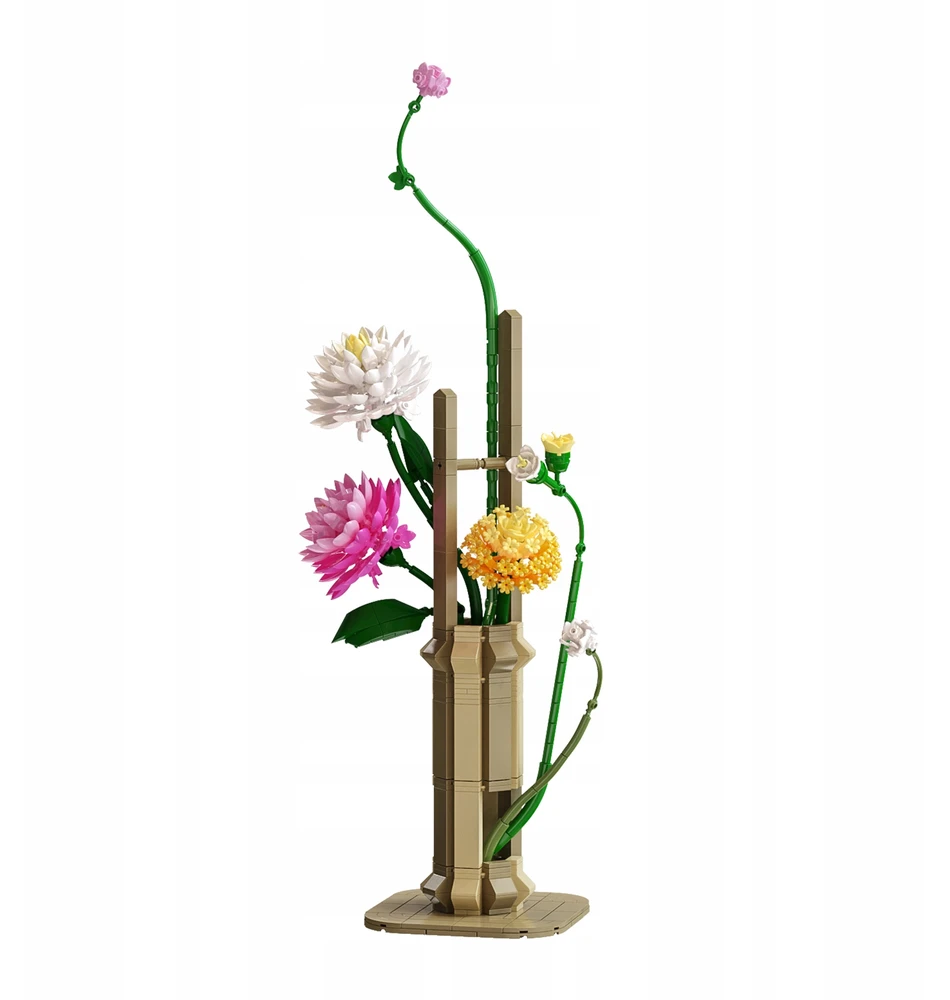 CaDA konstruktoriaus kaladėlės „Gėlės“ rinkinys „Floral Art Spring Whispers“, 53 cm, C59023W, 637 elementų