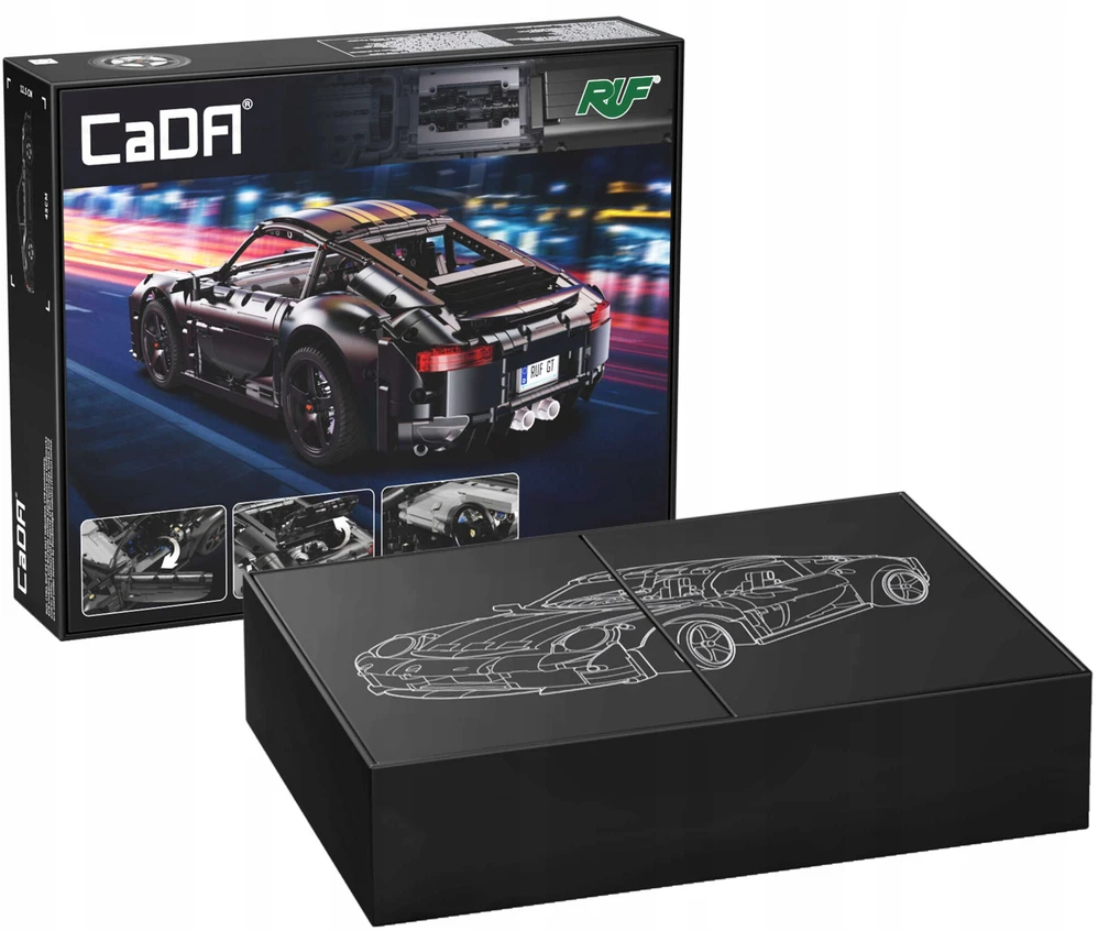 CADA plytos SPORTAS AUTOMOBILIS RUF GT 1:10 Juodas Auto 1655 EL C63006W