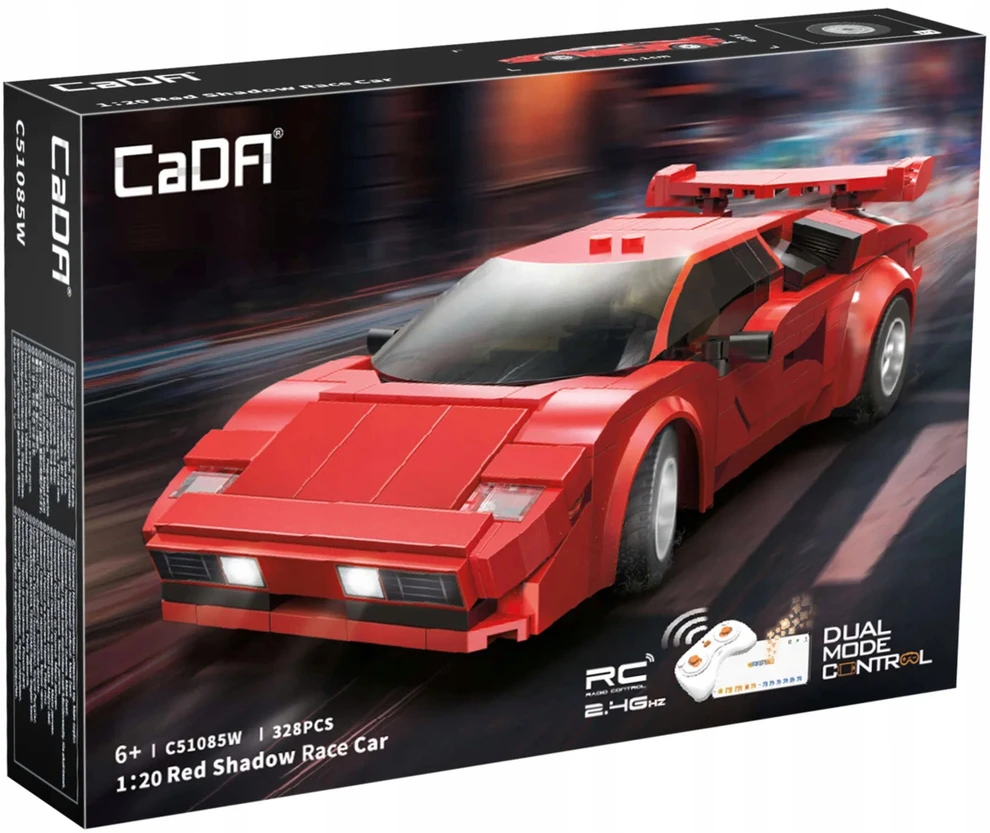 CADA Raudona Shadow RC automobilių sportinės plytos 328 EL dvigubo režimo C51085W