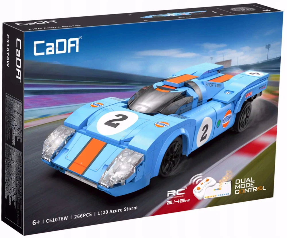 CADA RC BLOKAI SPORTINIS AUTOMOBILIAI AZURE STORM CHAMPIONS NUOTOLIUOJU VALDOMAS 266EL
