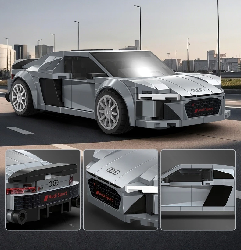 CADA statybiniai blokai Audi R8 Coupe 199 vnt. SPORTINIS AUTOMOBILIS 1:24