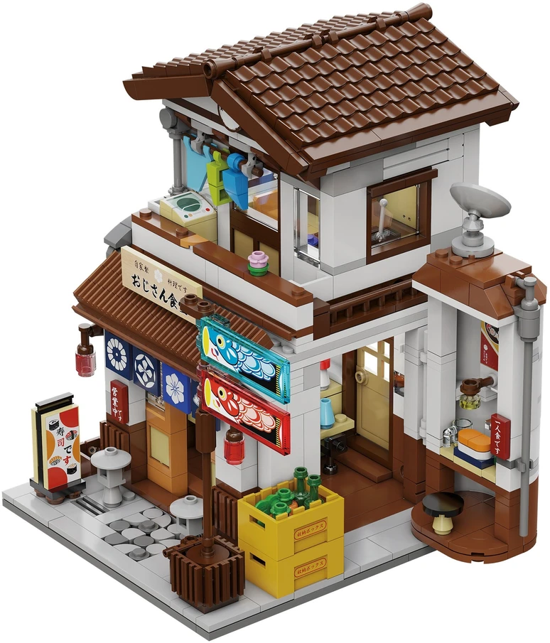 CADA STATYBINIAI BLOKAI JAPANESE RESTAURANT 861 ELEMENTS + LED JAPANESE