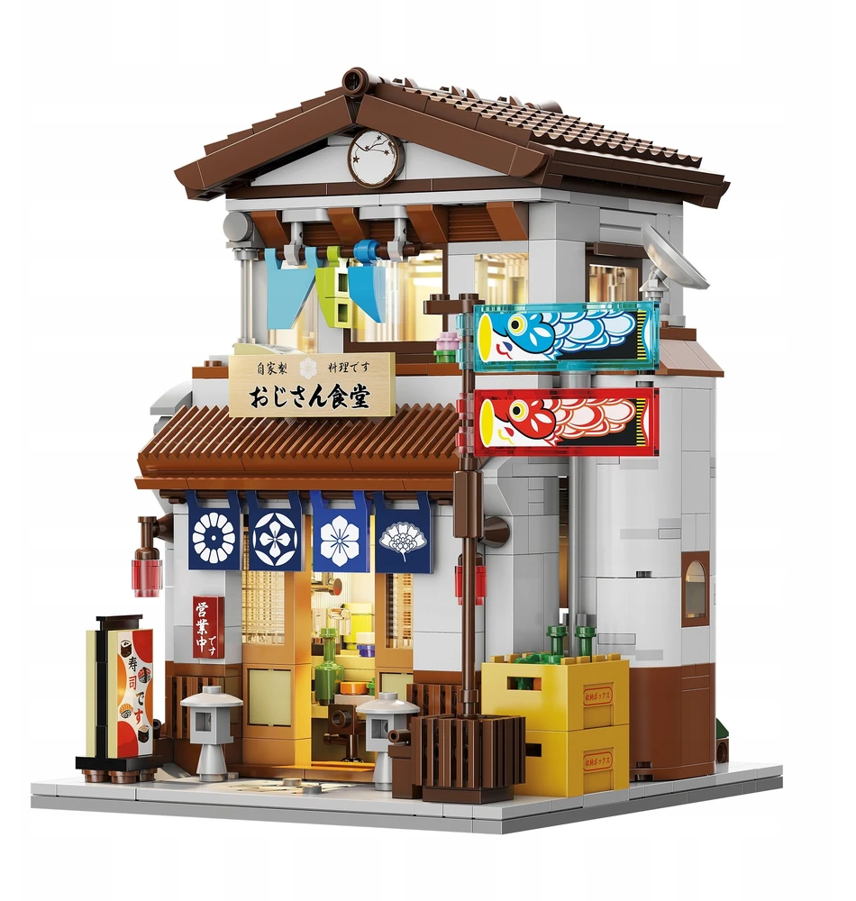 CADA STATYBINIAI BLOKAI JAPANESE RESTAURANT 861 ELEMENTS + LED JAPANESE