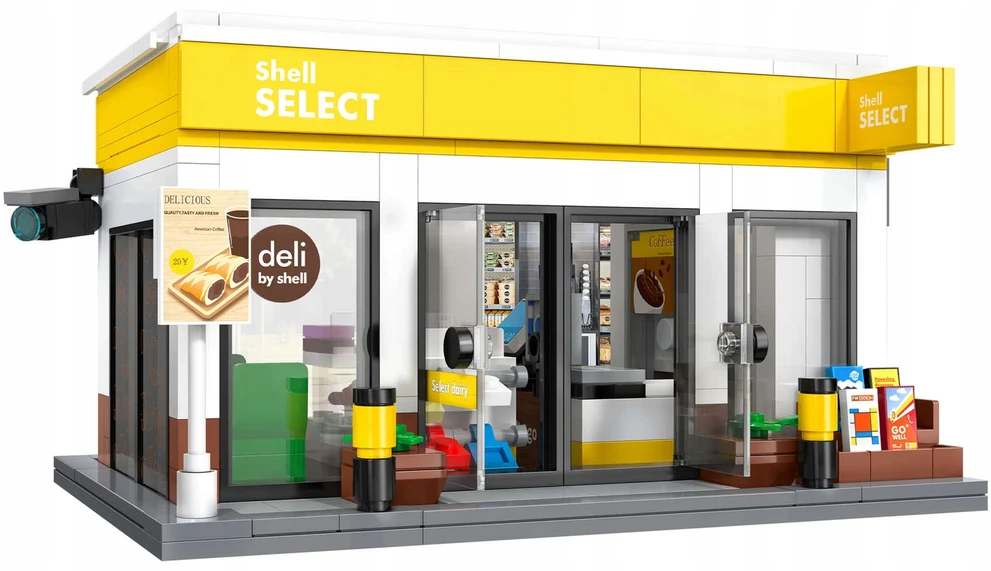 CADA statybiniai blokeliai SHELL Select degalinė 303 vnt. Pastatas