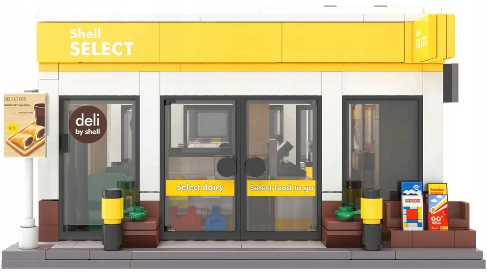 CADA statybiniai blokeliai SHELL Select degalinė 303 vnt. Pastatas