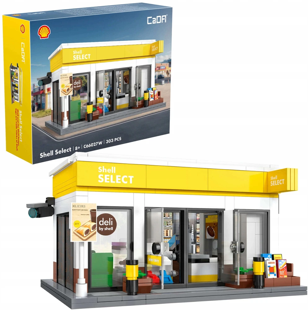 CADA statybiniai blokeliai SHELL Select degalinė 303 vnt. Pastatas
